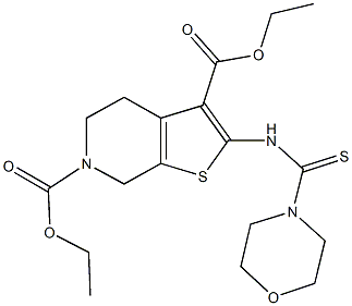 diethyl 2-[(4-morpholinylcarbothioyl)amino]-4,7-dihydrothieno[2,3-c]pyridine-3,6(5H)-dicarboxylate Structure