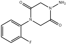 1-amino-4-(2-fluorophenyl)-2,5-piperazinedione 구조식 이미지