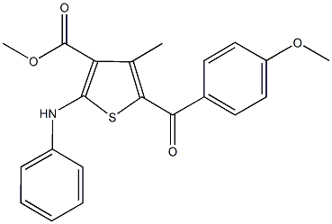 methyl 2-anilino-5-(4-methoxybenzoyl)-4-methyl-3-thiophenecarboxylate Structure