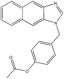 4-(1H-naphtho[2,3-d]imidazol-1-ylmethyl)phenyl acetate Structure