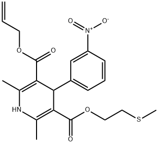 3-allyl 5-[2-(methylsulfanyl)ethyl] 4-{3-nitrophenyl}-2,6-dimethyl-1,4-dihydro-3,5-pyridinedicarboxylate 구조식 이미지