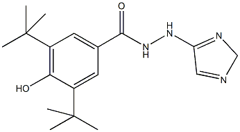 3,5-ditert-butyl-4-hydroxy-N'-(2H-imidazol-4-yl)benzohydrazide Structure