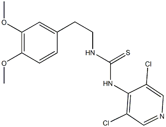 N-(3,5-dichloro-4-pyridinyl)-N'-[2-(3,4-dimethoxyphenyl)ethyl]thiourea 구조식 이미지