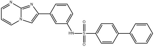 N-(3-imidazo[1,2-a]pyrimidin-2-ylphenyl)[1,1'-biphenyl]-4-sulfonamide 구조식 이미지