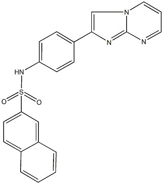 N-(4-imidazo[1,2-a]pyrimidin-2-ylphenyl)-2-naphthalenesulfonamide 구조식 이미지