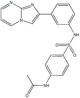 N-{4-[(3-imidazo[1,2-a]pyrimidin-2-ylanilino)sulfonyl]phenyl}acetamide Structure