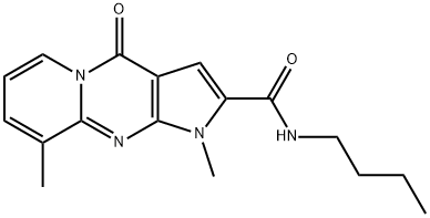 N-butyl-1,9-dimethyl-4-oxo-1,4-dihydropyrido[1,2-a]pyrrolo[2,3-d]pyrimidine-2-carboxamide 구조식 이미지