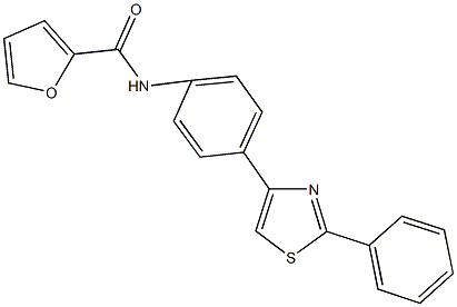 N-[4-(2-phenyl-1,3-thiazol-4-yl)phenyl]-2-furamide Structure