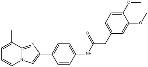 2-(3,4-dimethoxyphenyl)-N-[4-(8-methylimidazo[1,2-a]pyridin-2-yl)phenyl]acetamide 구조식 이미지