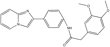 2-(3,4-dimethoxyphenyl)-N-(4-imidazo[1,2-a]pyridin-2-ylphenyl)acetamide 구조식 이미지