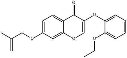 3-(2-ethoxyphenoxy)-7-[(2-methyl-2-propenyl)oxy]-4H-chromen-4-one 구조식 이미지
