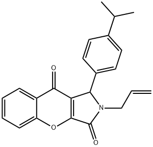 2-allyl-1-(4-isopropylphenyl)-1,2-dihydrochromeno[2,3-c]pyrrole-3,9-dione 구조식 이미지