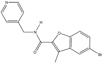 5-bromo-3-methyl-N-(4-pyridinylmethyl)-1-benzofuran-2-carboxamide 구조식 이미지