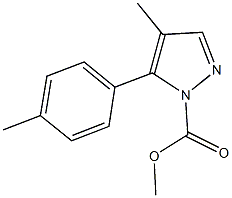 methyl 4-methyl-5-(4-methylphenyl)-1H-pyrazole-1-carboxylate Structure