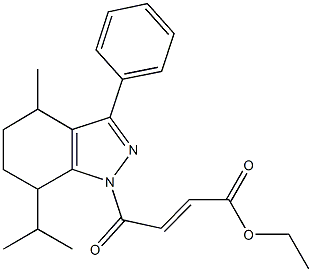 ethyl 4-(7-isopropyl-4-methyl-3-phenyl-4,5,6,7-tetrahydro-1H-indazol-1-yl)-4-oxo-2-butenoate Structure