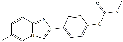 4-(6-methylimidazo[1,2-a]pyridin-2-yl)phenyl methylcarbamate Structure