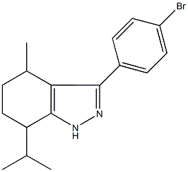 3-(4-bromophenyl)-7-isopropyl-4-methyl-4,5,6,7-tetrahydro-1H-indazole 구조식 이미지