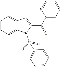 [1-(phenylsulfonyl)-1H-indol-2-yl](2-pyridinyl)methanone 구조식 이미지