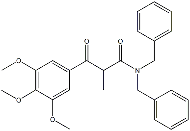 N,N-dibenzyl-2-methyl-3-oxo-3-(3,4,5-trimethoxyphenyl)propanamide Structure