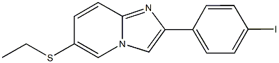 ethyl 2-(4-iodophenyl)imidazo[1,2-a]pyridin-6-yl sulfide 구조식 이미지
