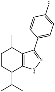 3-(4-chlorophenyl)-7-isopropyl-4-methyl-4,5,6,7-tetrahydro-1H-indazole Structure