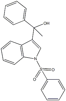 1-phenyl-1-[1-(phenylsulfonyl)-1H-indol-3-yl]ethanol 구조식 이미지