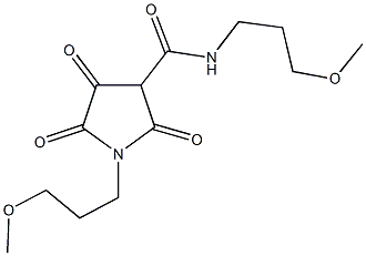 N,1-bis(3-methoxypropyl)-2,4,5-trioxo-3-pyrrolidinecarboxamide 구조식 이미지