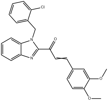 1-[1-(2-chlorobenzyl)-1H-benzimidazol-2-yl]-3-(3,4-dimethoxyphenyl)-2-propen-1-one Structure