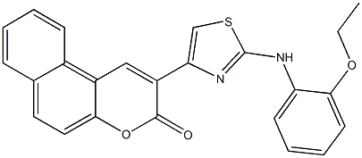 2-[2-(2-ethoxyanilino)-1,3-thiazol-4-yl]-3H-benzo[f]chromen-3-one Structure