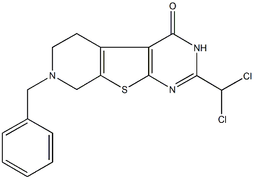 7-benzyl-2-(dichloromethyl)-5,6,7,8-tetrahydropyrido[4',3':4,5]thieno[2,3-d]pyrimidin-4(3H)-one Structure