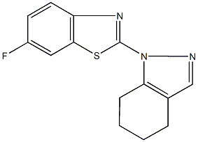 6-fluoro-2-(4,5,6,7-tetrahydro-1H-indazol-1-yl)-1,3-benzothiazole 구조식 이미지