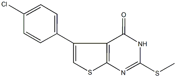 5-(4-chlorophenyl)-2-(methylsulfanyl)thieno[2,3-d]pyrimidin-4(3H)-one Structure