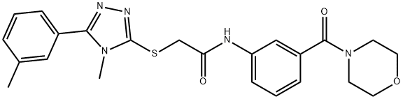 2-{[4-methyl-5-(3-methylphenyl)-4H-1,2,4-triazol-3-yl]sulfanyl}-N-[3-(4-morpholinylcarbonyl)phenyl]acetamide Structure