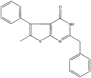 2-benzyl-6-methyl-5-phenylthieno[2,3-d]pyrimidin-4(3H)-one Structure