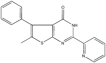 6-methyl-5-phenyl-2-(2-pyridinyl)thieno[2,3-d]pyrimidin-4(3H)-one Structure