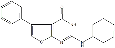 2-(cyclohexylamino)-5-phenylthieno[2,3-d]pyrimidin-4(3H)-one Structure