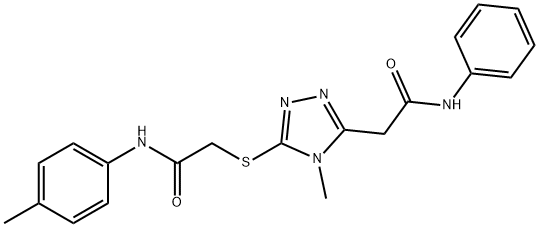 2-{[5-(2-anilino-2-oxoethyl)-4-methyl-4H-1,2,4-triazol-3-yl]sulfanyl}-N-(4-methylphenyl)acetamide Structure