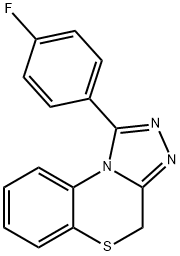 1-(4-fluorophenyl)-4H-[1,2,4]triazolo[3,4-c][1,4]benzothiazine 구조식 이미지