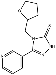 5-(3-pyridinyl)-4-(tetrahydro-2-furanylmethyl)-4H-1,2,4-triazol-3-yl hydrosulfide 구조식 이미지