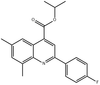 isopropyl 2-(4-fluorophenyl)-6,8-dimethyl-4-quinolinecarboxylate Structure