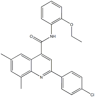 2-(4-chlorophenyl)-N-(2-ethoxyphenyl)-6,8-dimethyl-4-quinolinecarboxamide Structure