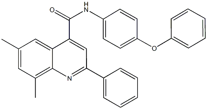 6,8-dimethyl-N-(4-phenoxyphenyl)-2-phenyl-4-quinolinecarboxamide Structure