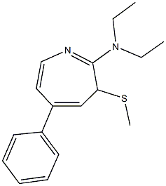 N,N-diethyl-N-[3-(methylsulfanyl)-5-phenyl-3H-azepin-2-yl]amine Structure