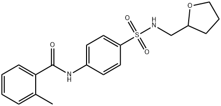 2-methyl-N-(4-{[(tetrahydro-2-furanylmethyl)amino]sulfonyl}phenyl)benzamide 구조식 이미지