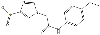 N-(4-ethylphenyl)-2-{4-nitro-1H-imidazol-1-yl}acetamide 구조식 이미지