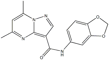 N-(1,3-benzodioxol-5-yl)-5,7-dimethylpyrazolo[1,5-a]pyrimidine-3-carboxamide Structure