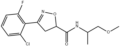 3-(2-chloro-6-fluorophenyl)-N-(2-methoxy-1-methylethyl)-4,5-dihydro-5-isoxazolecarboxamide Structure