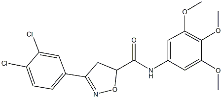 3-(3,4-dichlorophenyl)-N-(3,4,5-trimethoxyphenyl)-4,5-dihydro-5-isoxazolecarboxamide 구조식 이미지