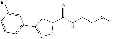 3-(3-bromophenyl)-N-(2-methoxyethyl)-4,5-dihydro-5-isoxazolecarboxamide Structure