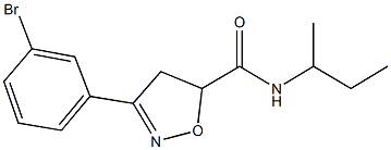 3-(3-bromophenyl)-N-(sec-butyl)-4,5-dihydro-5-isoxazolecarboxamide Structure